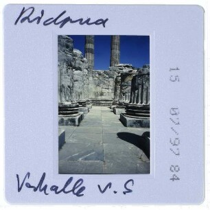 Didim, Didyma : Vorhalle von Süden