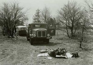 Korswandt, Ankunft des Campingwagens der Deutschen Fotothek