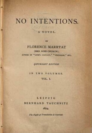 No intentions : a novel. 1
