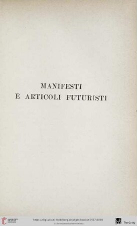 Manifesti e articoli futuristi