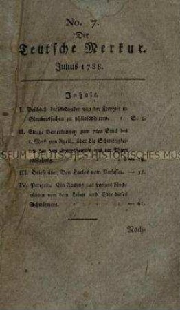 Der Deutsche Merkur, Jg. 1788 Heft (Juli ; Dezember)