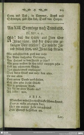 Am XIII. Sonntage nach Trinitatis