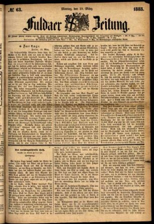 Ausgabe vom Montag, den 19. März 1883.