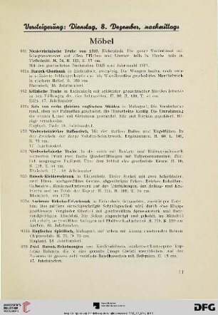 Möbel (Nr. 931-936)