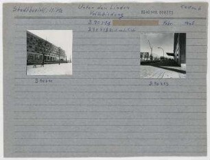 Ministerium für Volksbildung. Berlin, Mitte, Unter den Linden/Otto-Grotewohl-Straße (seit 1993 Wilhelmstraße)