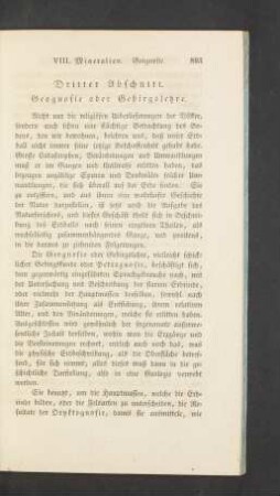 Dritter Abschnitt. Geognosie oder Gebirgslehre.