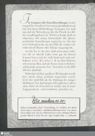 Für Gruppen oder Einzeldarstellungen
