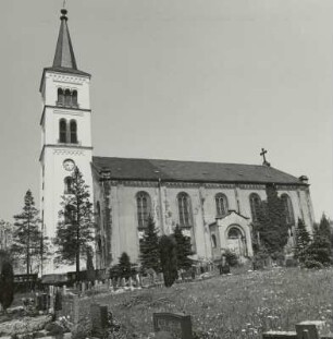Callenberg. Katharinenkirche (1855/1859). Ansicht von Südwesten