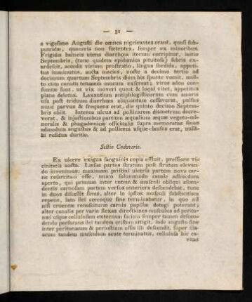 31-32, Sectio Cadaveris