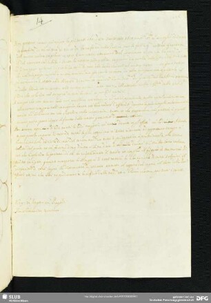 [Faszikel 28: Brief des Senats von Venedig an den Kapitän Giacomo Riva (Abschrift)]