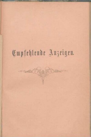 Empfehlende Anzeigen.