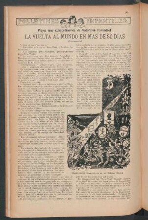 La vuelta al mundo en más de 80 días - (Continuación) : Folletines infantiles - Viajes muy extraordinarios de Saturnino Farandoul