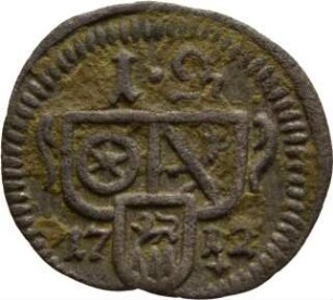 Münze, Pfennig, 1712