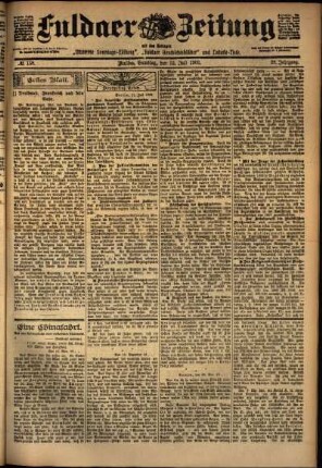 Erste Ausgabe vom Samstag, den 12. Juli 1902.