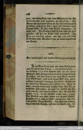 XXV. Ein anhaltender und starker Gebärmutterblutfluß