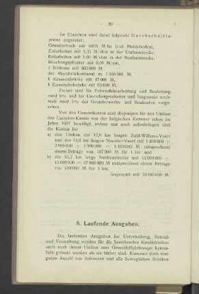 8. Laufende Ausgaben