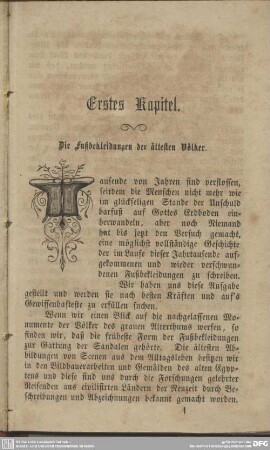 Erstes Kapitel. Die Fußbekleidungen der ältesten Völker