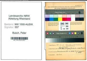 Entnazifizierung Peter Busch, geb. 12.03.1907 (Landwirt)