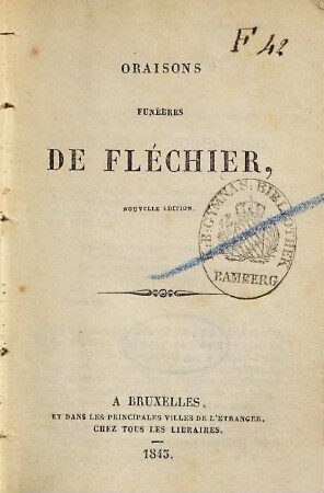 Oraisons funèbres de Fléchier