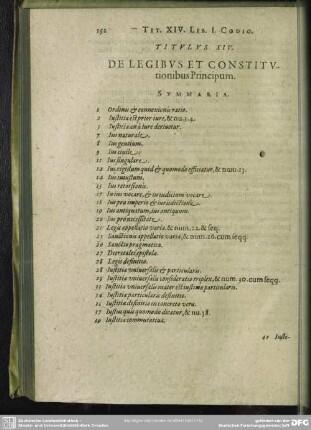 Titulus XIV. De Legibus Et Constitutionibus Principum