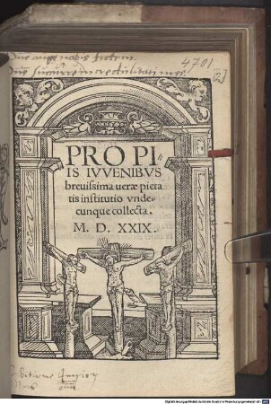 Pro piis iuvenibus brevissima verae pietatis institutio