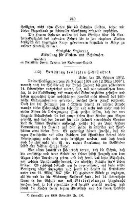 Benutzung des letzten Schuljahres : [V. Elementarschulwesen]
