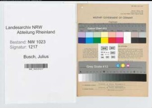 Entnazifizierung Julius Busch , geb. 14.06.1888 (Handelsvertreter)