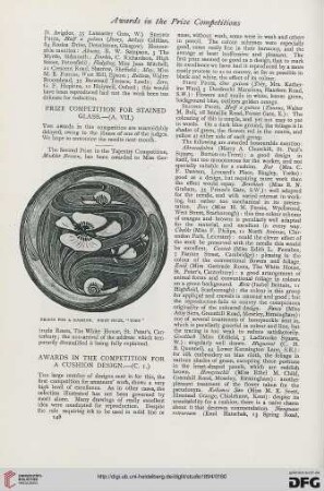 Prize competition for stained glass. -(A. VII.)