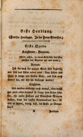 Die brittischen Helden : Ein dramatisches Originalgemählde in drei Handlungen
