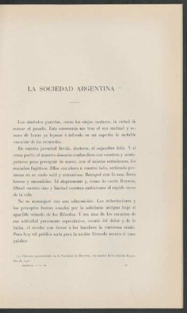 La sociedad argentina