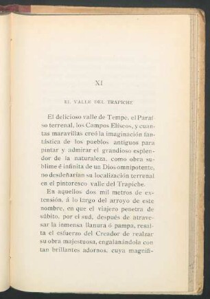 XI - El Valle del Trapiche