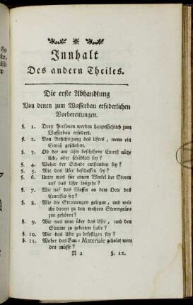 Innhalt Des andern Theiles.