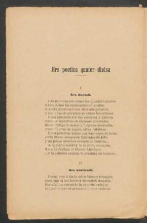 Ars poetica quater divisa