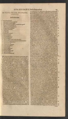 Ad Titulum XIX. De Probationibus.