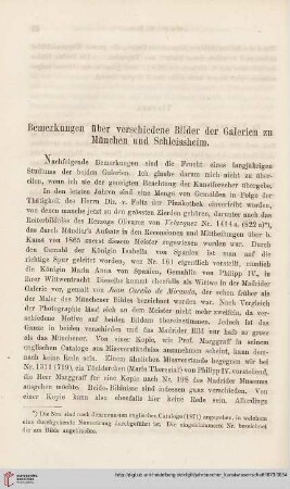5: Bemerkungen über verschiedene Bilder der Galerien zu München und Schleissheim