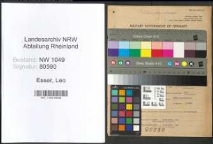 Entnazifizierung Leo Esser , geb. 22.02.1890 (Fuhrunternehmer)