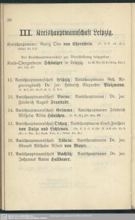 III. Kreishauptmannschaft Leipzig