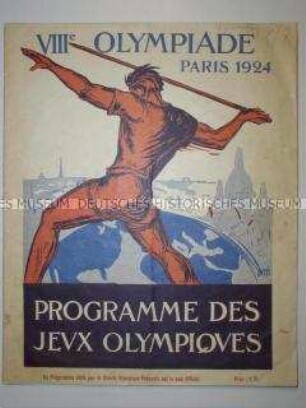 Programmheft zu den VIII. Olympischen Spielen in Paris 1924