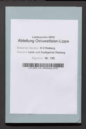 Erblasser: Vogtsmeier, Catharina: Testament