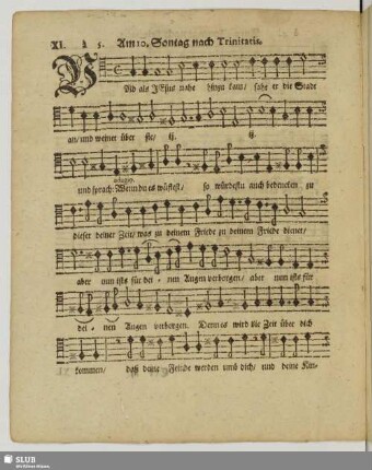 XI. Am 10. Sontage nach Trinitatis: Vnd als Jesus nahe hinzu kam