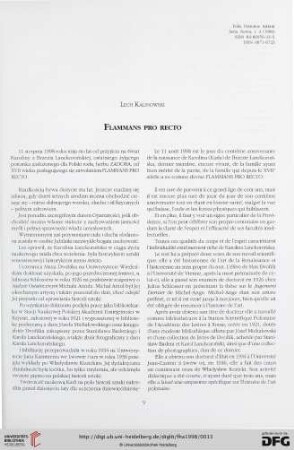 N.S. 4.1998: Flammans pro recto