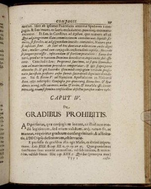 Caput IV. De Gradibus Prohibitis.