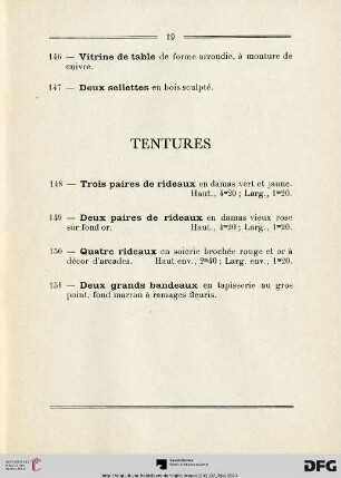Tentures (Nr. 148-151)