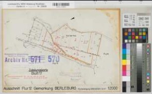 Girkhausen (Bad Berleburg), Flurbereinigung Girkhausen, Bl.17 Zuteilungskarte Berleburg Flur 12 tlw.