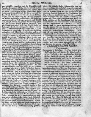 [Einführung in die Rubrik:] Arzneygelahrtheit.