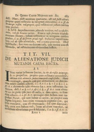Tit. VII. De Alienatione Iudicii Mutandi Causa Facta