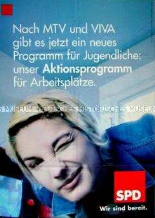 Wahlplakat der SPD zum Bundestagswahlkampf 1998