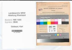 Entnazifizierung Karl Gettwart, geb. 26.02.1885 (Betriebswart)