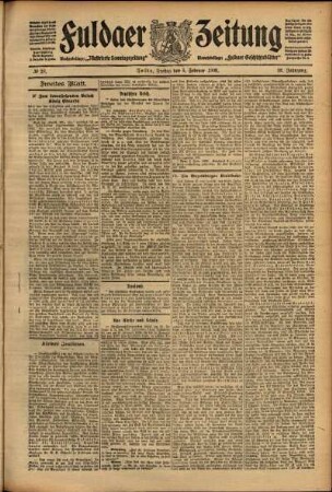Zweite Ausgabe vom Freitag, den 05. Februar 1909.