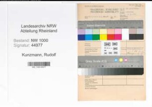Entnazifizierung Rudolf Kunzmann, geb. 31.12.1916 (Provinzialangestellter)
